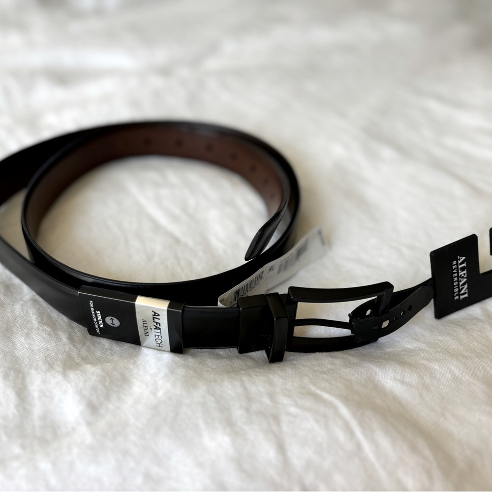 Men’s Alfani black belt (large) - BRAND NEW